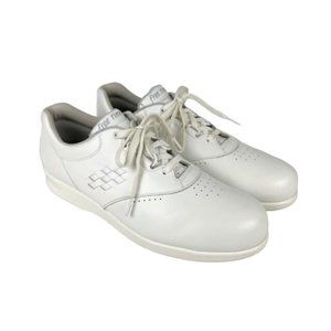 SAS Womens Slim Free Time White Comfort Walking Shoe Lace Up Sneakers size 10.5S
